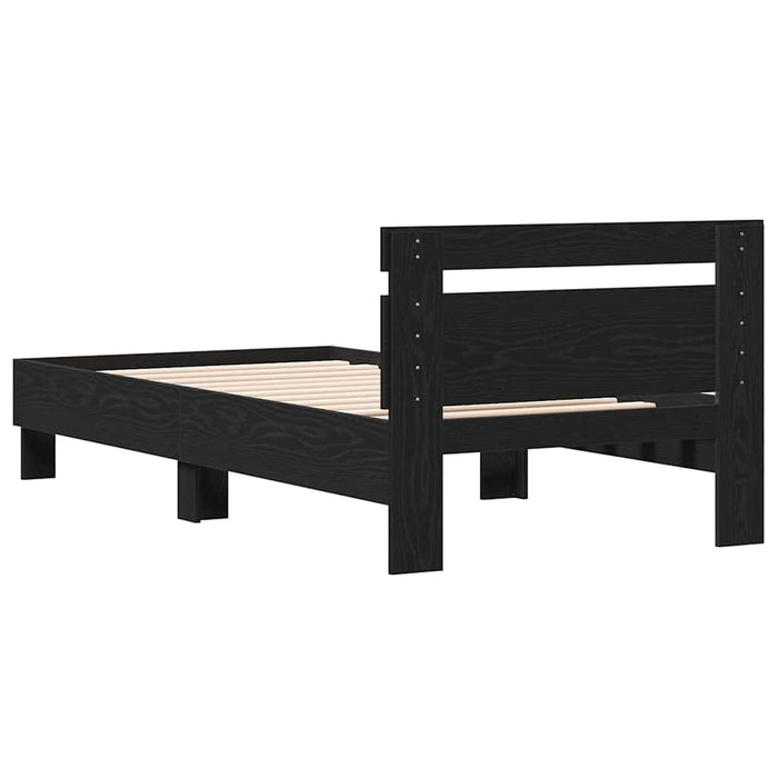 Cadru de pat Stejar Negru 193 x 95 x 88 cm Lemn compozit - WALTI WALTI