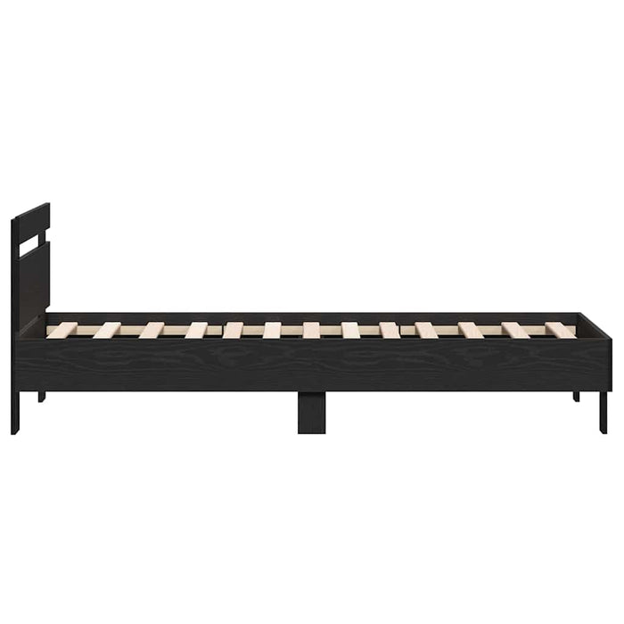 Cadru de pat Stejar Negru 193 x 95 x 88 cm Lemn compozit - WALTI WALTI