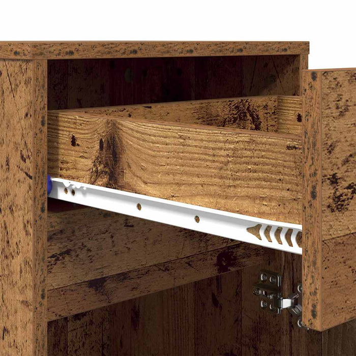Noptieră LED cu sertar Lemn vechi 38 x 34 x 61 cm Lemn compozit - WALTI WALTI
