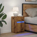 Noptieră LED cu sertar Lemn vechi 38 x 34 x 61 cm Lemn compozit - WALTI WALTI