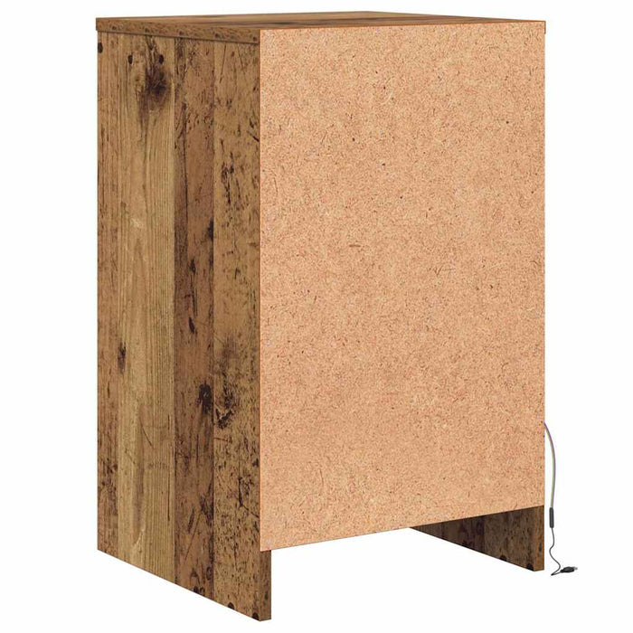 Noptieră LED cu sertar Lemn vechi 38 x 34 x 61 cm Lemn compozit - WALTI WALTI