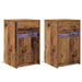 Noptieră LED 2 pcs Lemn vechi 38 x 34 x 61 cm Lemn compozit - WALTI WALTI