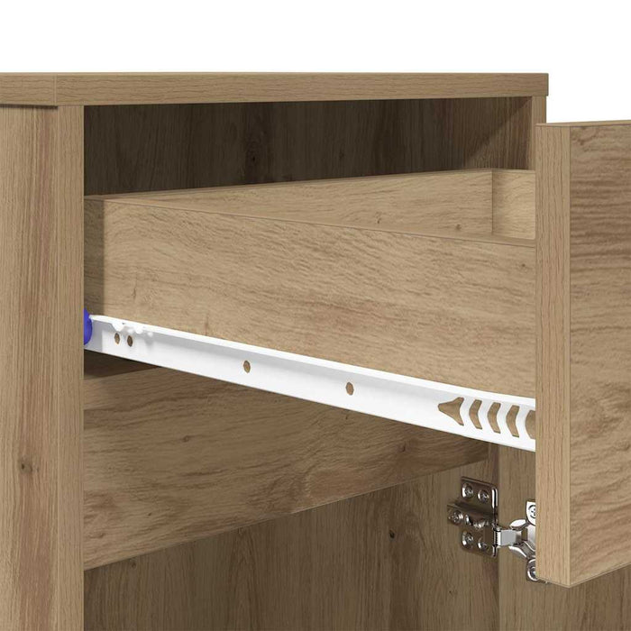 Noptieră LED stejar artizanal 38 x 34 x 61 cm Lemn compozit - WALTI WALTI