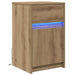 Noptieră LED stejar artizanal 38 x 34 x 61 cm Lemn compozit - WALTI WALTI