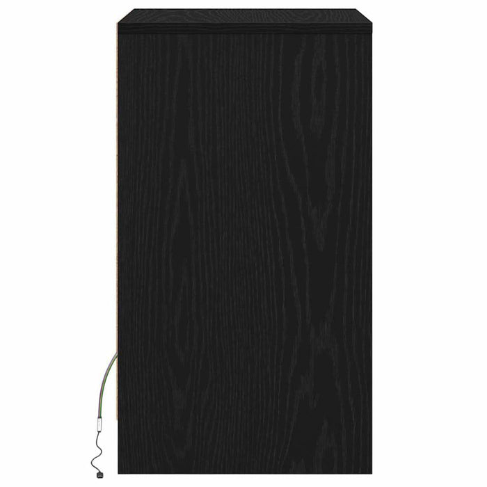 Noptieră LED Stejar negru 38 x 34 x 61 cm Lemn compozit - WALTI WALTI