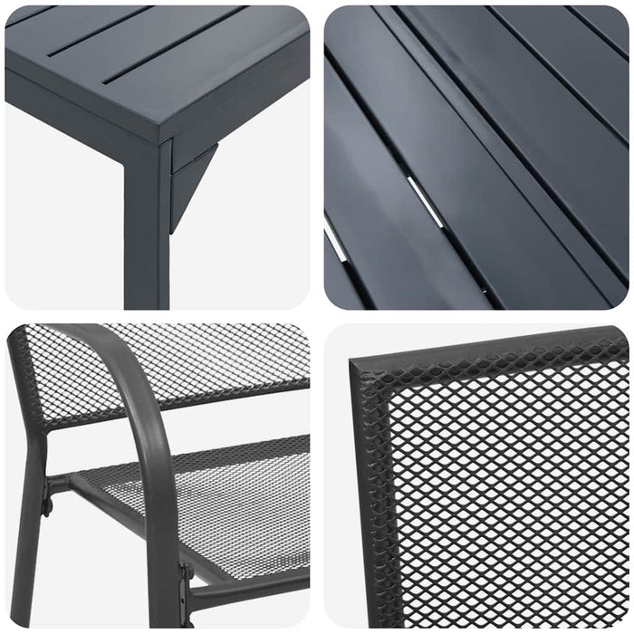 Set de masă pentru grădină 9 pcs Antracit - WALTI WALTI
