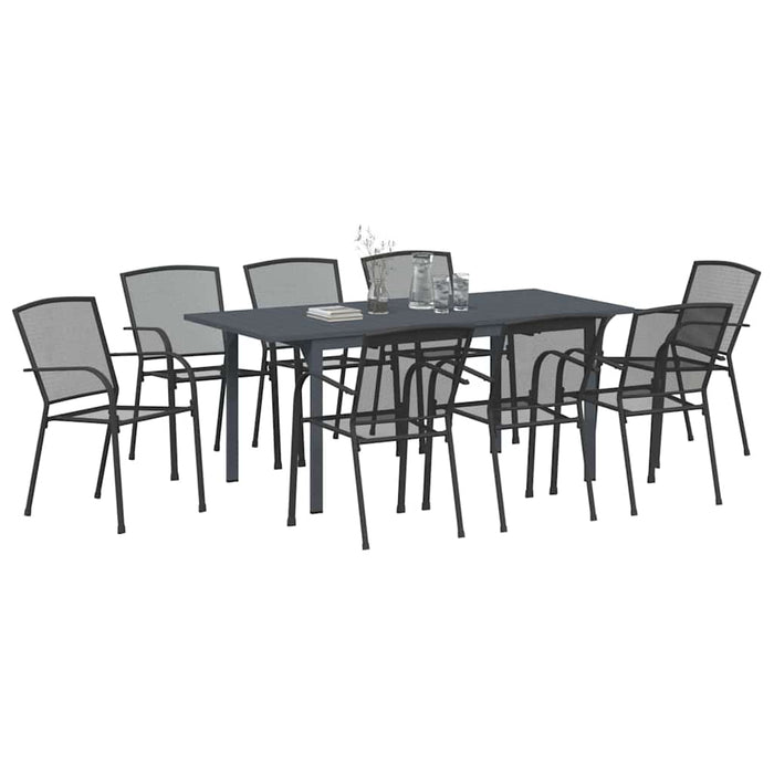 Set de masă pentru grădină 9 pcs Antracit - WALTI WALTI