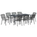 Set de masă pentru grădină 9 pcs Antracit - WALTI WALTI