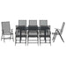 Set mese grădină Manual 9 pcs Negru Mare Metal & Tesatura - WALTI WALTI