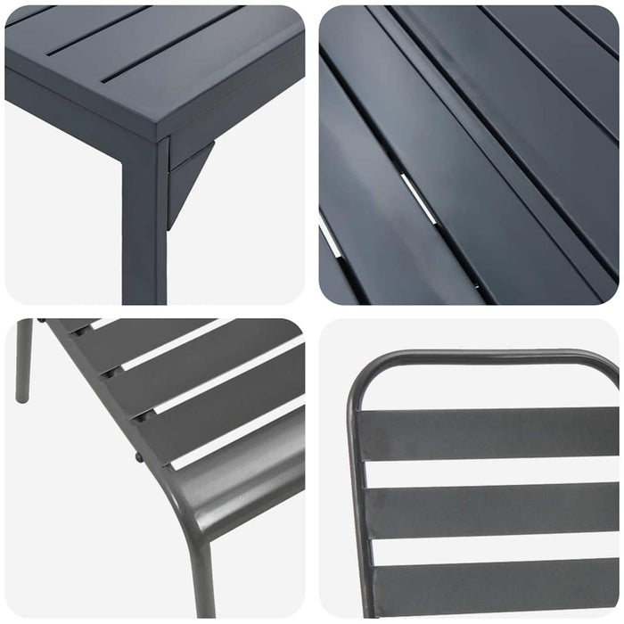 Set de masă pentru grădină 7 pcs Antracit - WALTI WALTI