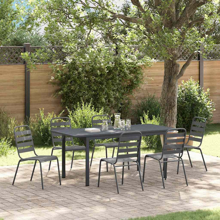 Set de masă pentru grădină 7 pcs Antracit - WALTI WALTI