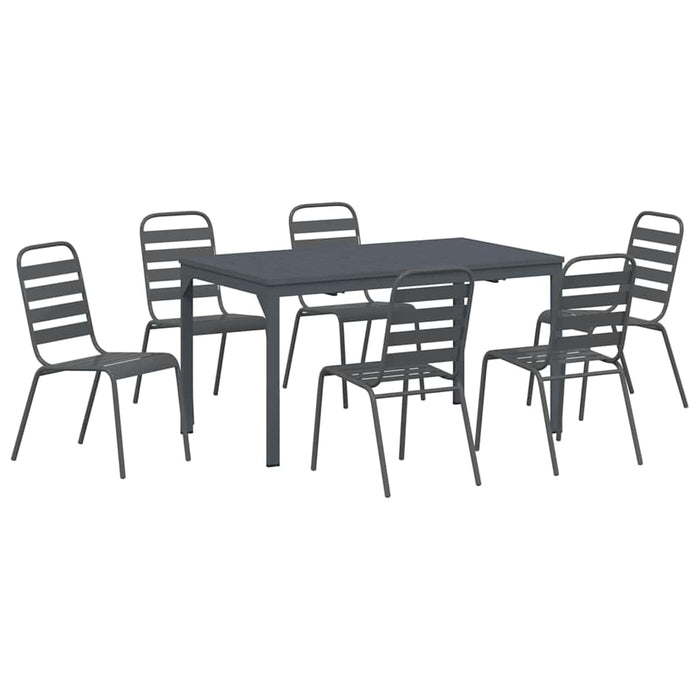 Set de masă pentru grădină 7 pcs Antracit - WALTI WALTI