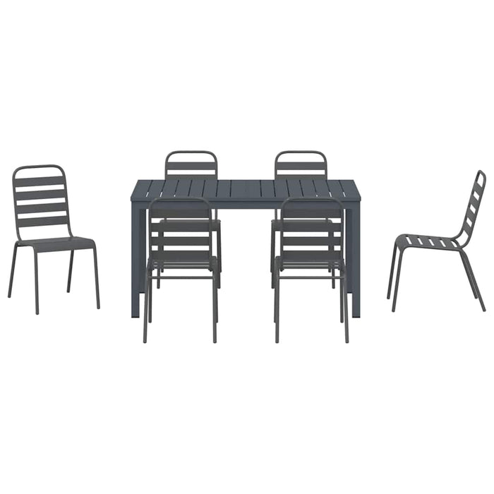 Set de masă pentru grădină 7 pcs Antracit - WALTI WALTI