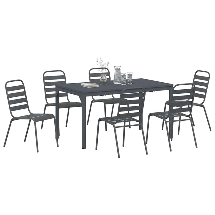 Set de masă pentru grădină 7 pcs Antracit - WALTI WALTI