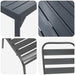 Set de masă pentru grădină 9 pcs Antracit - WALTI WALTI