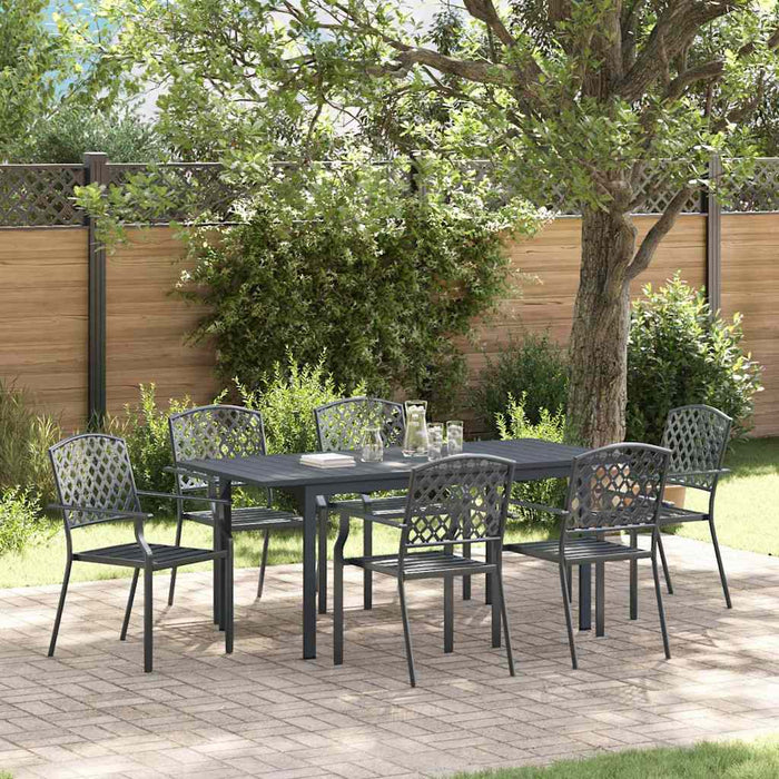 Set dining grădină Manual 7 pcs Antracit Standard Metal - WALTI WALTI