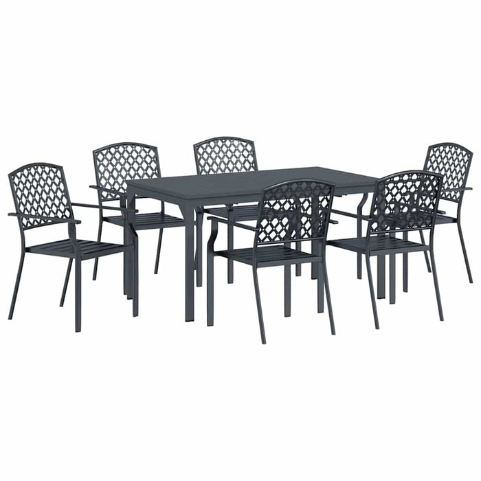 Set dining grădină Manual 7 pcs Antracit Standard Metal - WALTI WALTI