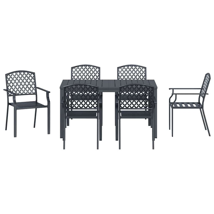Set dining grădină Manual 7 pcs Antracit Standard Metal - WALTI WALTI