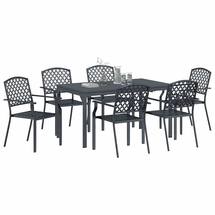 Set dining grădină Manual 7 pcs Antracit Standard Metal - WALTI WALTI
