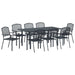 Set Masă Grădină Manual 9 pcs Gri Mari Metal - WALTI WALTI