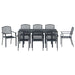 Set Masă Grădină Manual 9 pcs Gri Mari Metal - WALTI WALTI