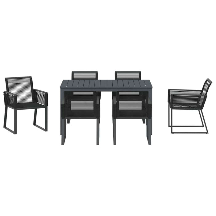 Set de Mese pentru Grădină Manual 7 pcs Negru Medie - WALTI WALTI