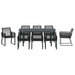 Set mese grădină Manual 9 pcs Negru Mari Metal & Sfoară - WALTI WALTI