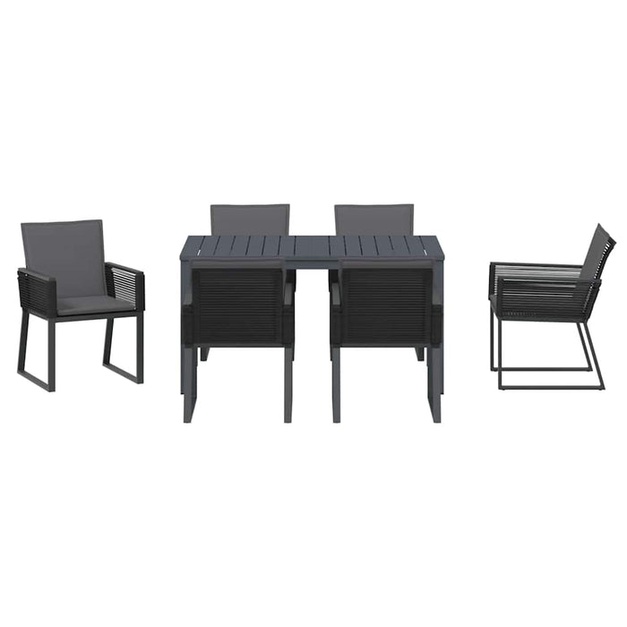 Set de masă pentru grădină 7 pcs Antracit poliratan - WALTI WALTI