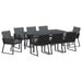 Set de dining pentru grădină cu perne 9 pcs Antracit Mediu - WALTI WALTI