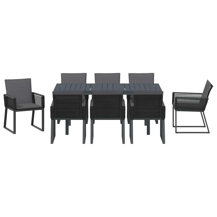 Set de dining pentru grădină cu perne 9 pcs Antracit Mediu - WALTI WALTI