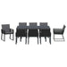 Set de dining pentru grădină cu perne 9 pcs Antracit Mediu - WALTI WALTI