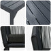 Set de mese pentru grădină 7 pcs Negru Mare Metal & Sfoară - WALTI WALTI