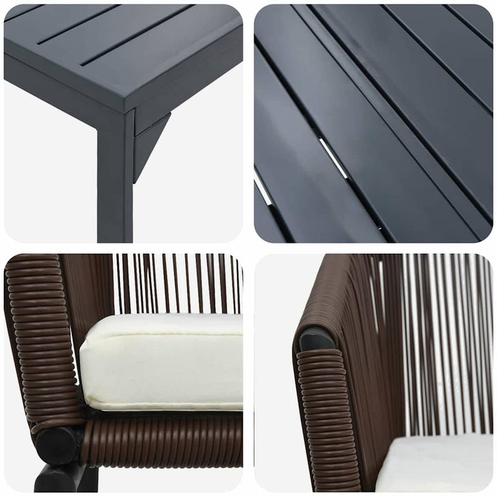 Set dining grădină Manual 7 pcs Maro Medie - WALTI WALTI