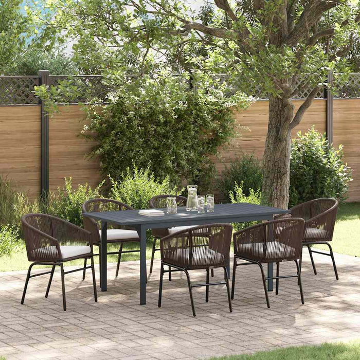 Set dining grădină Manual 7 pcs Maro Medie - WALTI WALTI