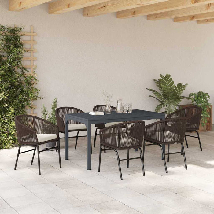 Set dining grădină Manual 7 pcs Maro Medie - WALTI WALTI