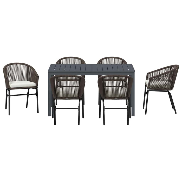 Set dining grădină Manual 7 pcs Maro Medie - WALTI WALTI