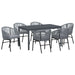 Set de mese grădină Manual 7 pcs Gri Mare Metal & Ratan - WALTI WALTI