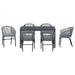 Set de mese grădină Manual 7 pcs Gri Mare Metal & Ratan - WALTI WALTI