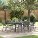 Set de dining 9 piese Manual 9 pcs Gri închis mare - WALTI WALTI