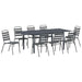 Set de dining 9 piese Manual 9 pcs Gri închis mare - WALTI WALTI