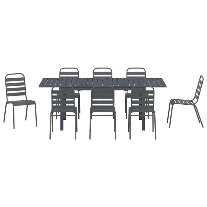 Set de dining 9 piese Manual 9 pcs Gri închis mare - WALTI WALTI