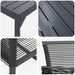 Set mese grădină 9 pcs Negru mare Amestec de metal și plastic - WALTI WALTI