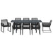 Set mese grădină 9 pcs Negru mare Amestec de metal și plastic - WALTI WALTI