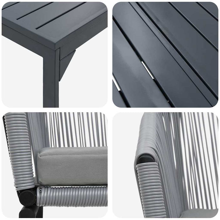Set de dining pentru grădină Manual 9 pcs Gri mare - WALTI WALTI