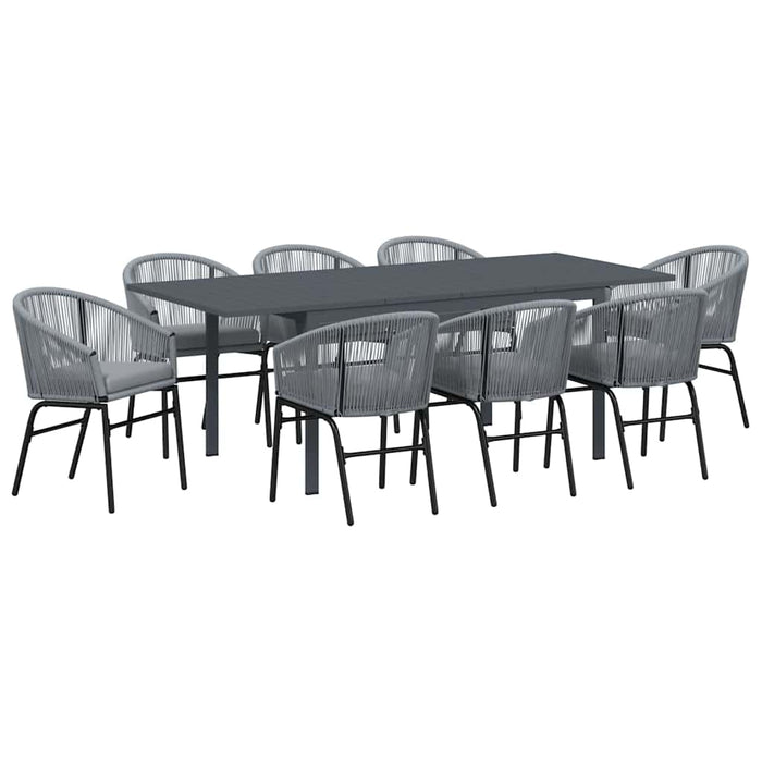 Set de dining pentru grădină Manual 9 pcs Gri mare - WALTI WALTI