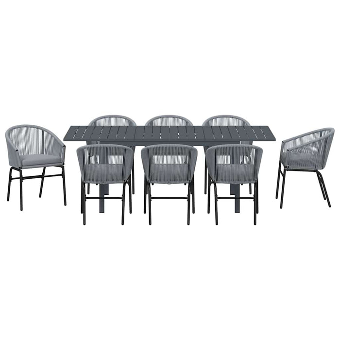 Set de dining pentru grădină Manual 9 pcs Gri mare - WALTI WALTI