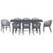 Set de dining pentru grădină Manual 9 pcs Gri mare - WALTI WALTI