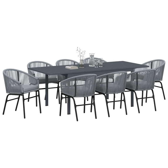 Set de dining pentru grădină Manual 9 pcs Gri mare - WALTI WALTI