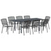 Set de masă pentru grădină 9 pcs Antracit Oțel - WALTI WALTI