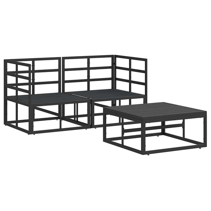 Set de canapele pentru grădină 3 pcs Negru 70 x 70 x 32 cm - WALTI WALTI